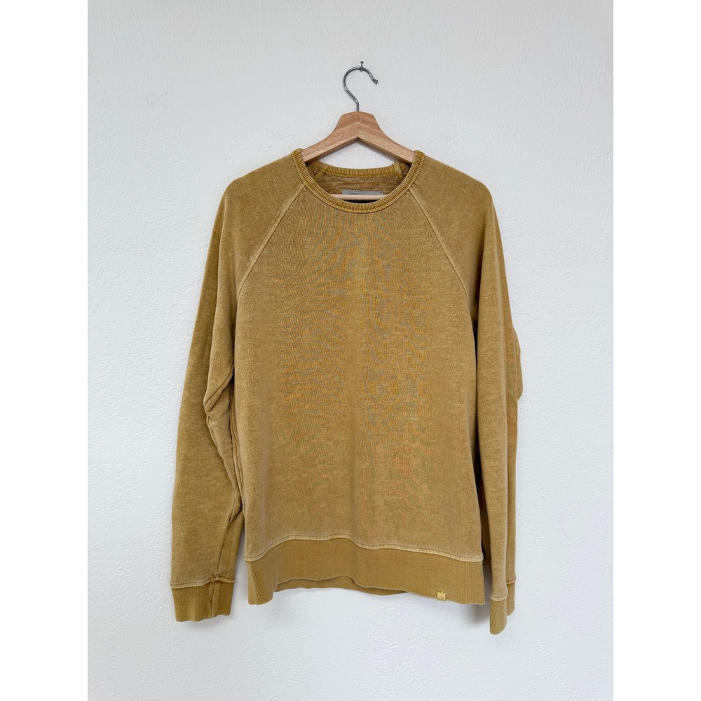 OUTERKNOWN Hemp Organic Cotton Crewneck Sweatshirt Mustard Yellow Medium